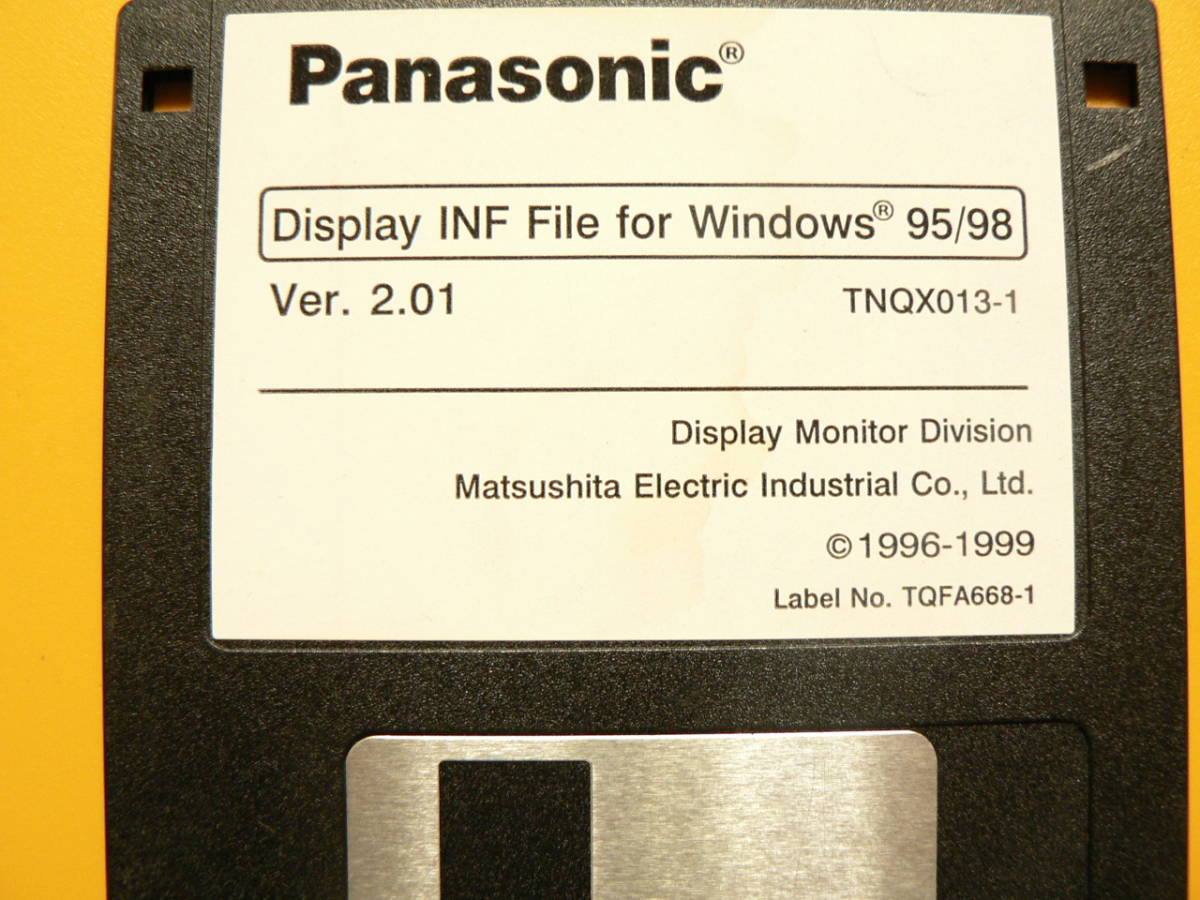 送料最安 94円 FDP10：FD版　パナソニック・モニター情報　Panasonic Display INF File for Windows95/98 Ver.2.01　_画像1