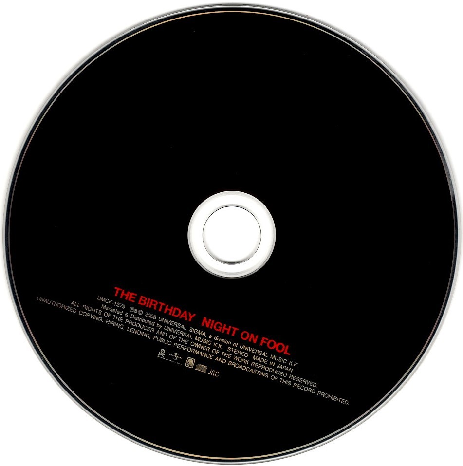 The Birthday＜ザ・バースディ、チバ ユウスケ、ミッシェル・ガン・エレファント、ROSSO＞「NIGHT ON FOOL（ナイト・オン・フール）」CD_画像4