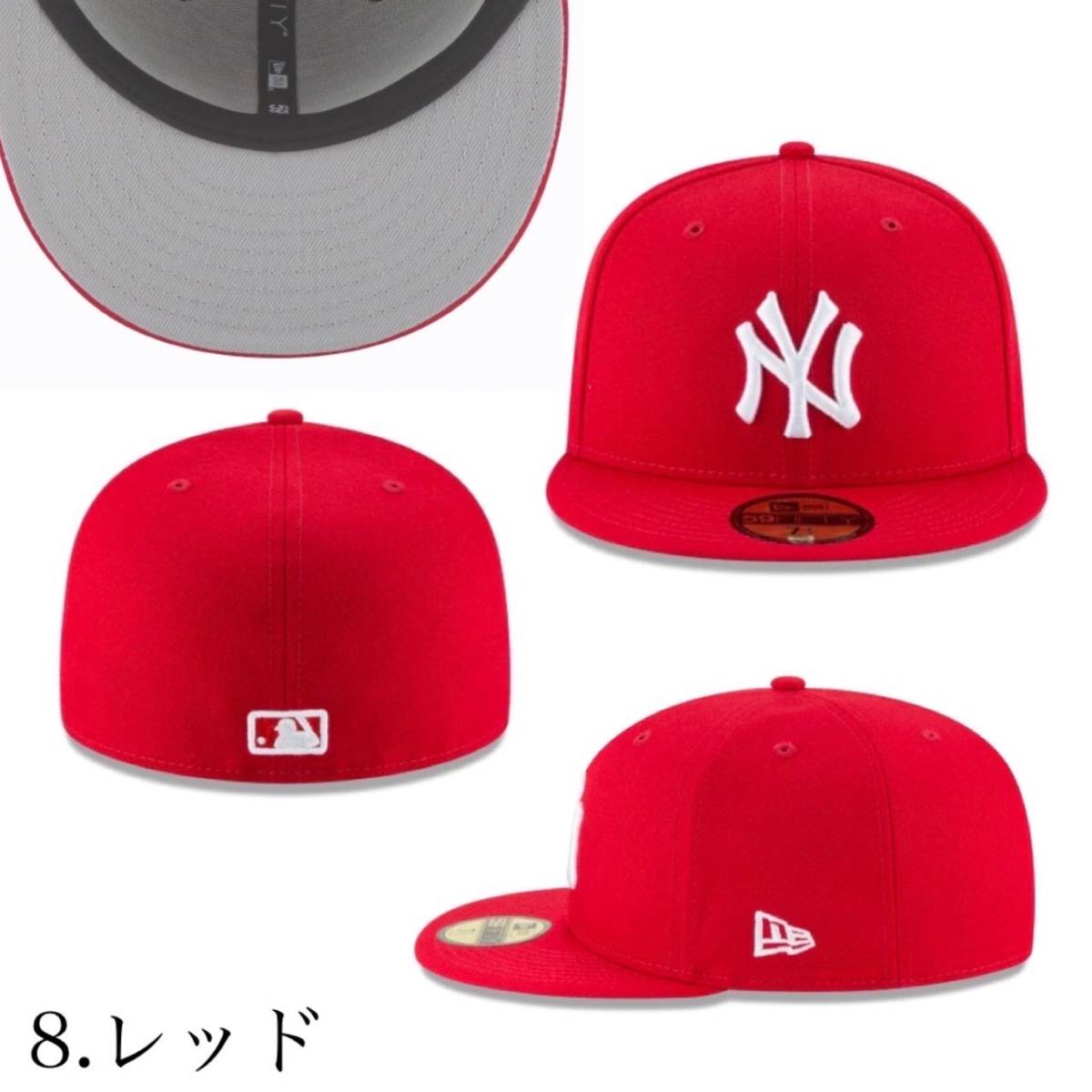 ☆正規品新品☆NEWERA 59FIFTY ニューエラ キャップ 帽子 野球帽 5950シリーズ ヤンキース レッド 61.5cm ユニセックス_画像8