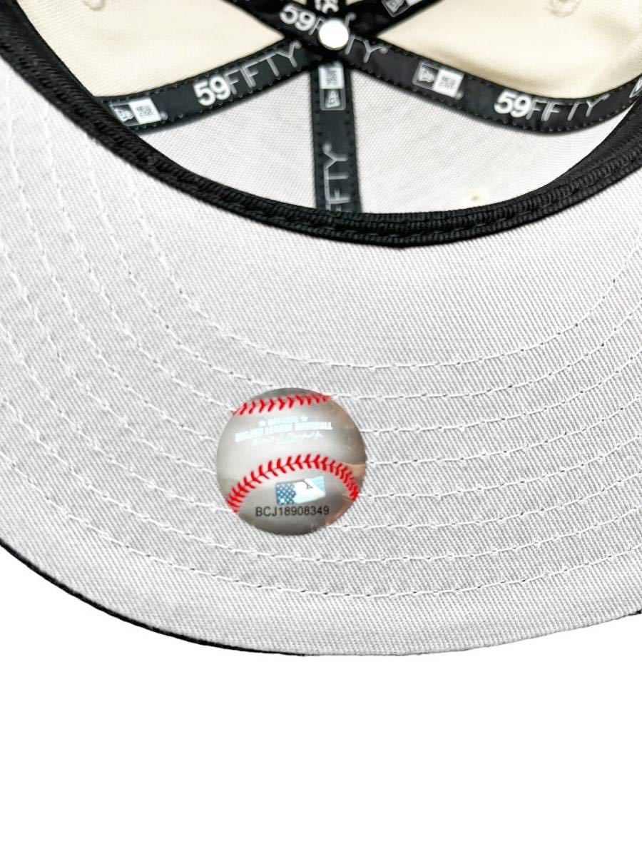 ☆正規品新品☆NEWERA 59FIFTY ニューエラ キャップ 帽子 野球帽 5950シリーズ アスレチックス ストーン×ブラック ツートーン 57.7cm