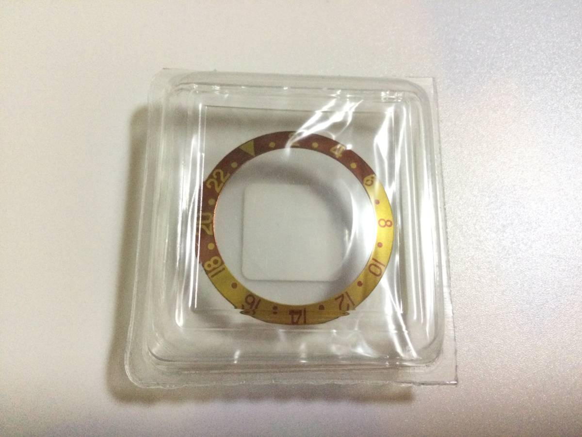  new goods unused! original Rolex bezel disk / insert GMT master pattern number 16753 16758 16760 1670 1675 for Brown / Gold 