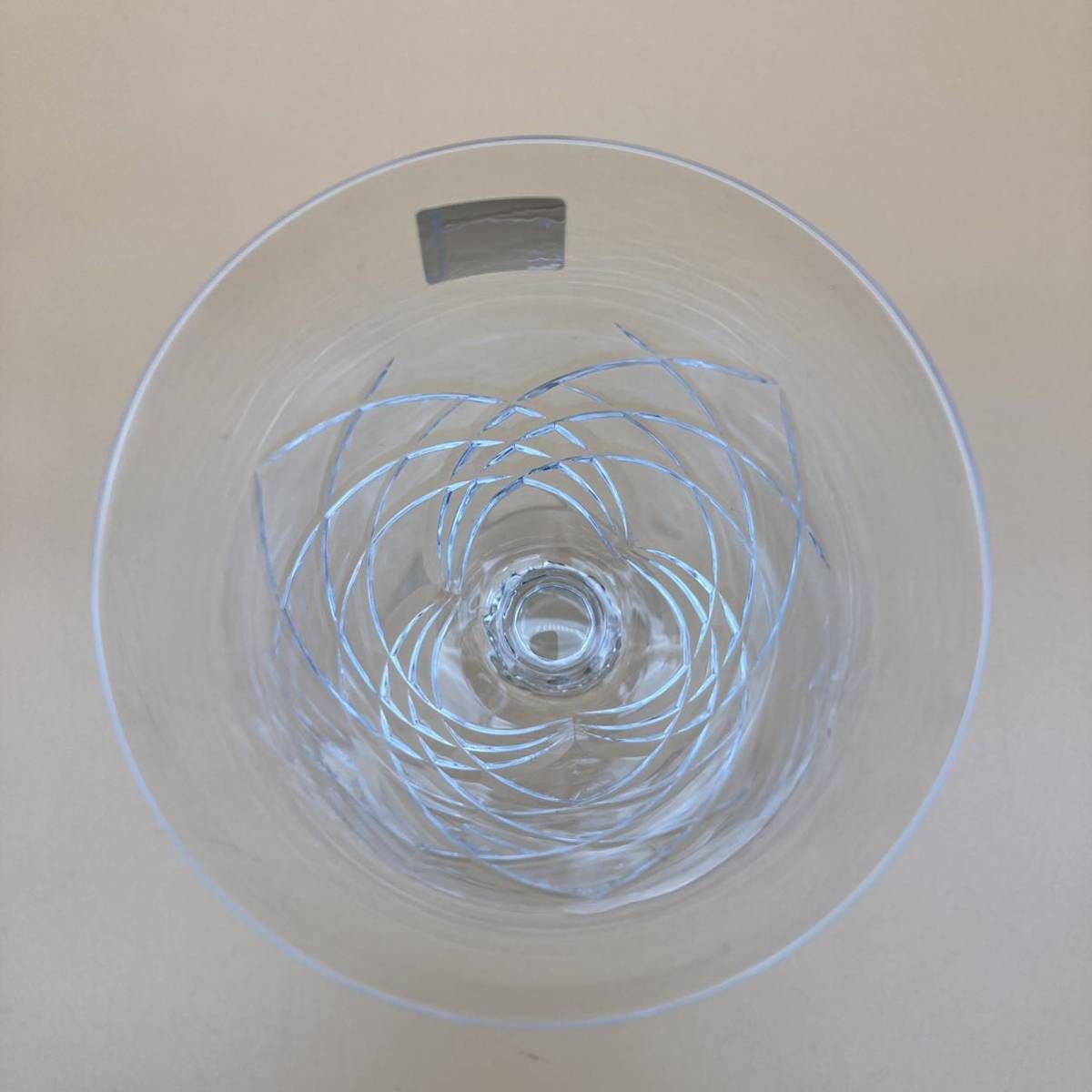 NARUMI GLASS WORKS ペアワイングラス 径約8.5cm 高さ約18.2cm_画像3