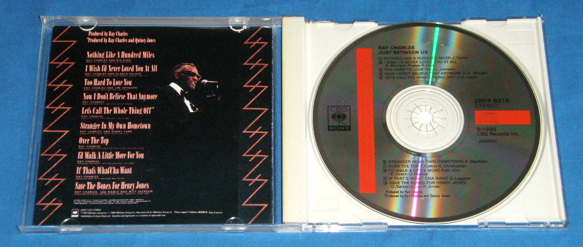 ★CD★80sSOUL名盤!●RAY CHARLES/レイ・チャールズ「Just Between Us/ジャスト・ビトウィーン・アス」●_画像2