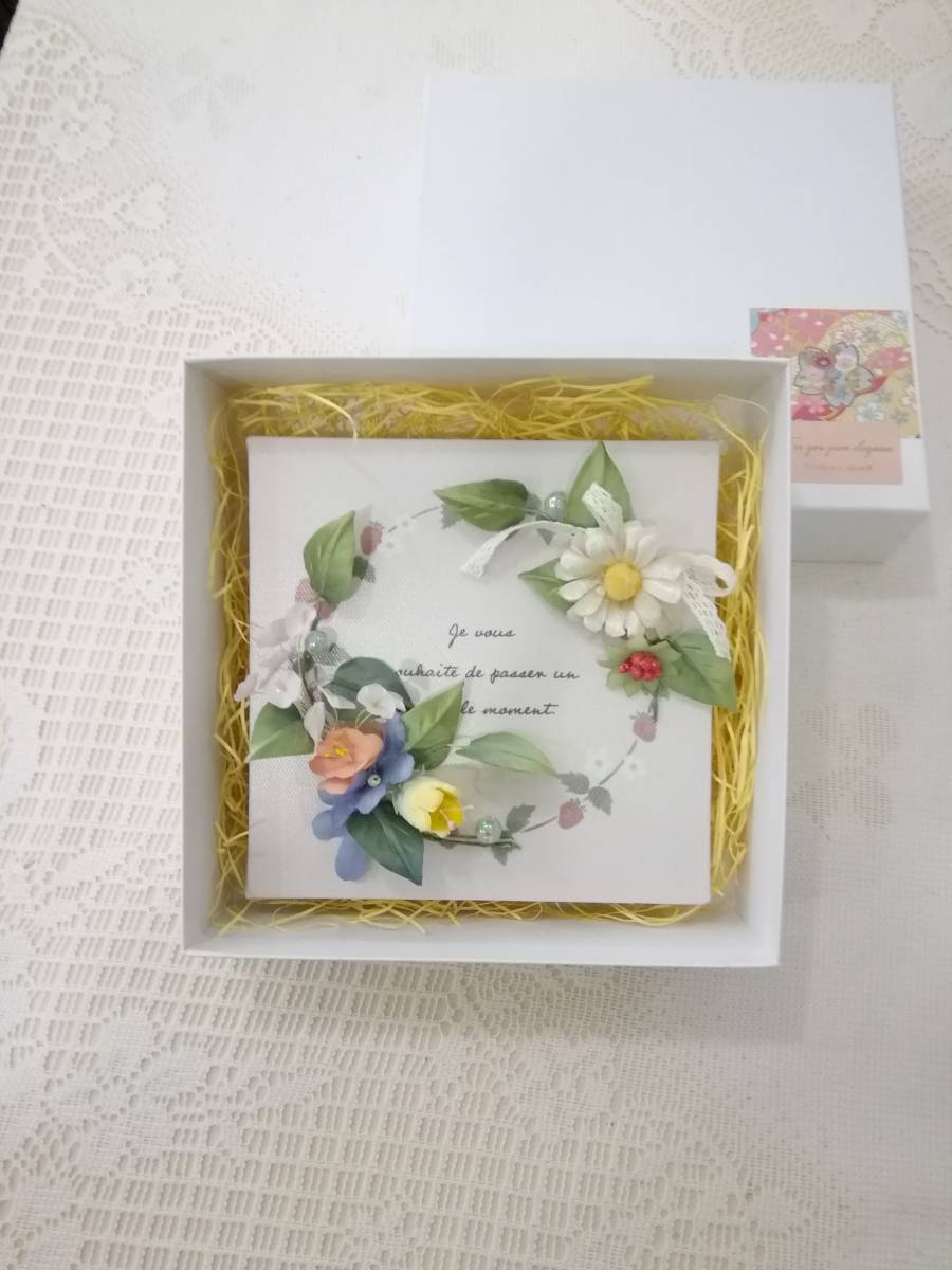  dyeing cloth flower * Margaret. frame * Mini interior 