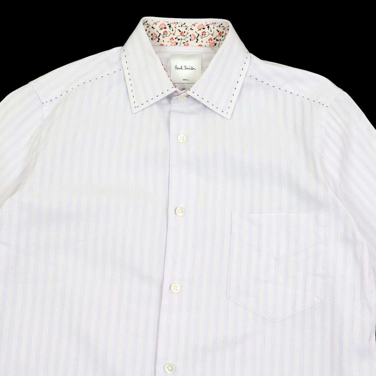 [ превосходный товар ]Paul Smith Paul Smith рубашка с длинным рукавом сорочка цветочный принт полоса размер S