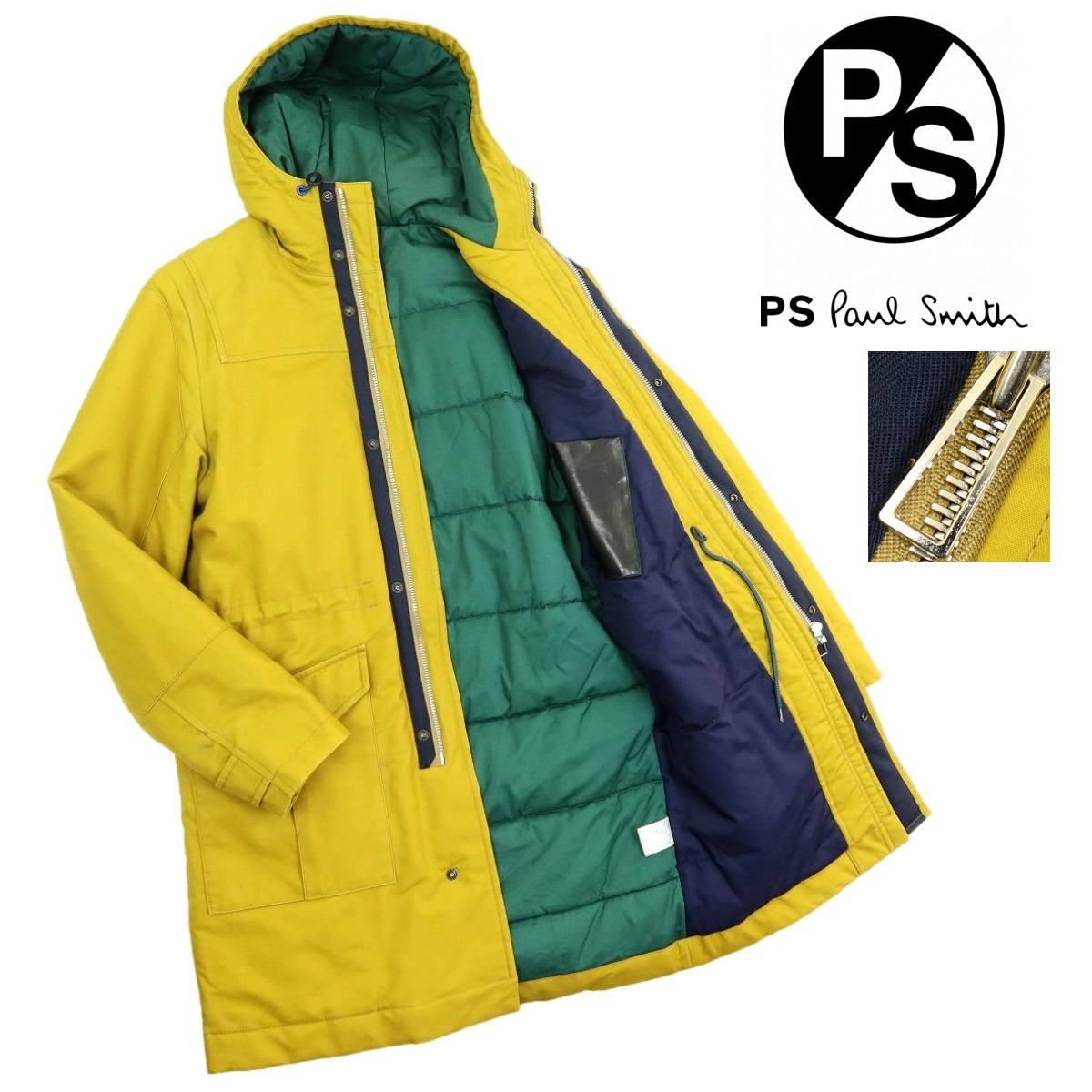 【B2660】PS Paul Smith ピーエスポールスミス コート ジャケット フード付 サイズM