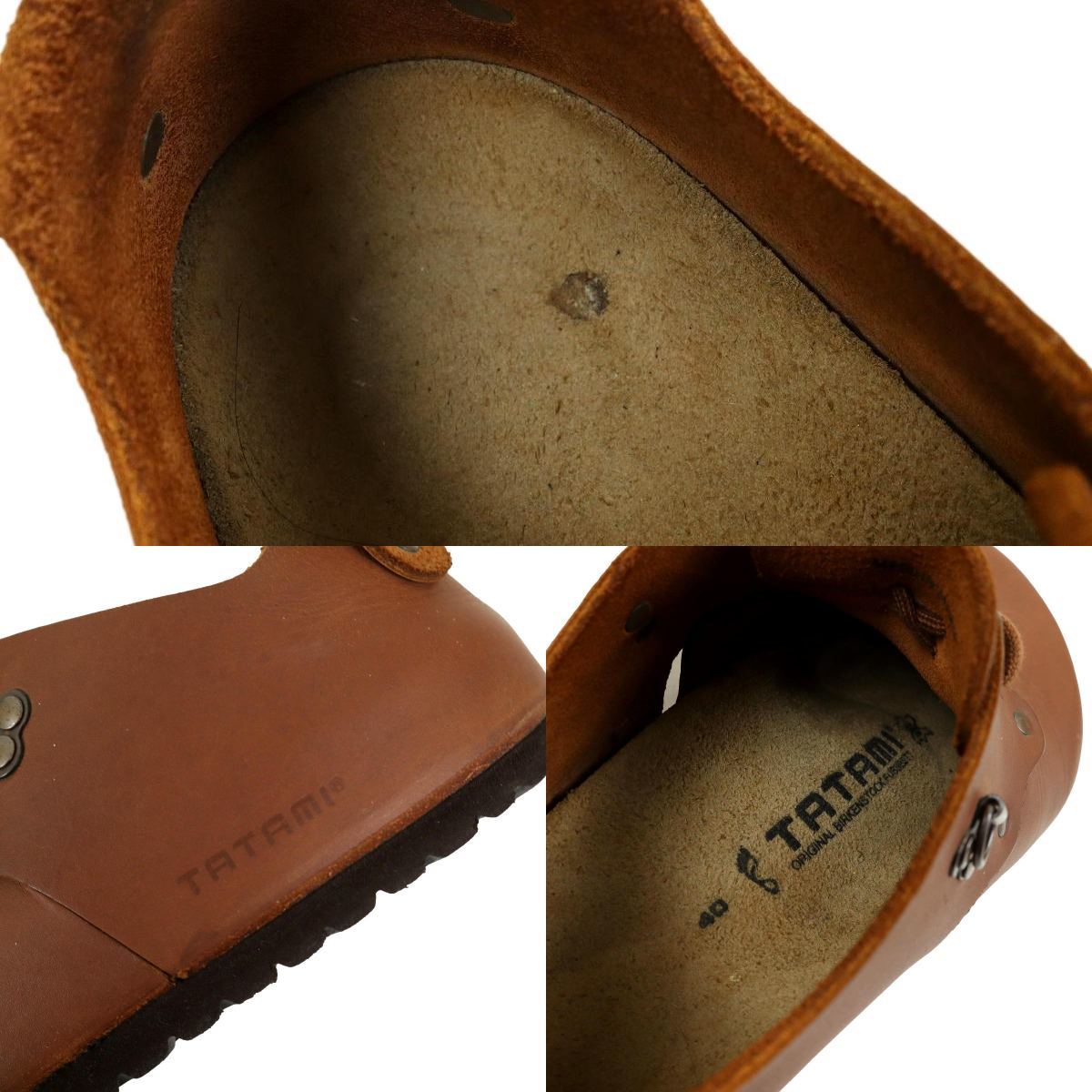 【S3014】【新品同様】BIRKENSTOCK ビルケンシュトック TATAMI タタミ レザーシューズ サンダル シャノン サイズ40_画像7