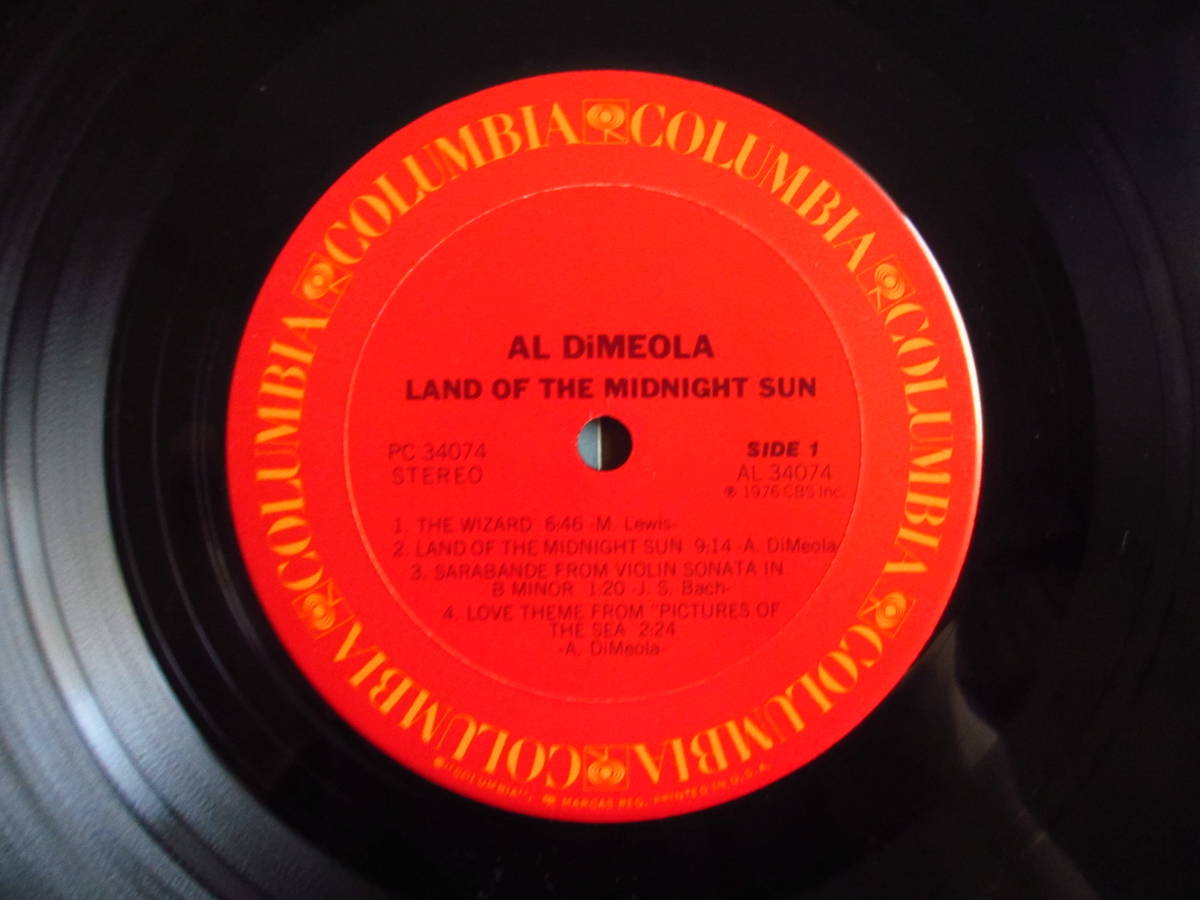 オリジナル / Al Di Meola / アルディメオラ / Land Of The Midnight Sun / Columbia / PC 34074 / US盤_画像4