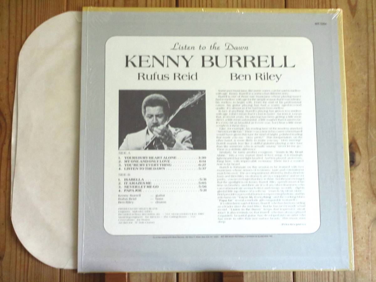 オリジナル / Kenny Burrell / ケニー・バレル / Listen To The Dawn / Muse Records / MR 5264 / US盤 / シュリンク付_画像2