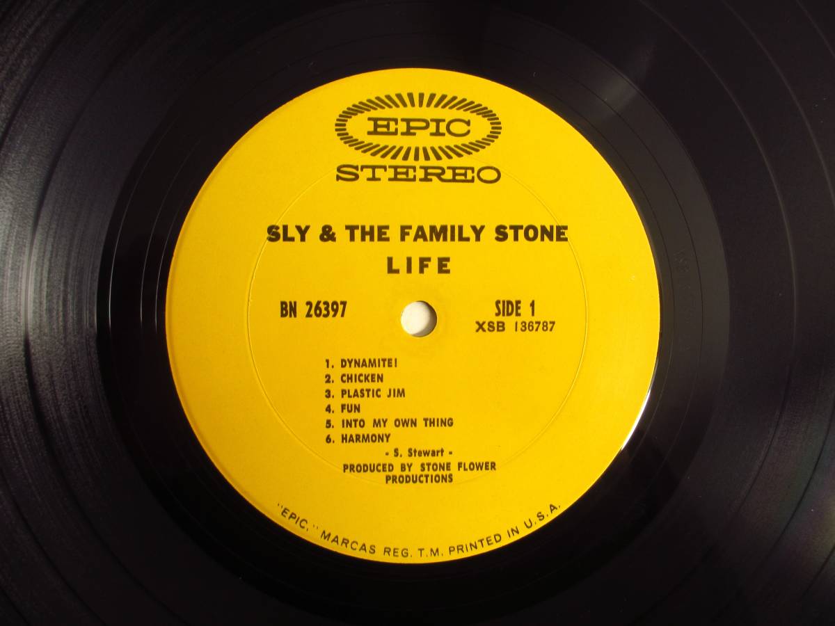 オリジナル / Sly & The Family Stone / スライ&ザ・ファミリー・ストーン / Life / Epic / BN 26397 / US盤 / Yellowラベル_画像3