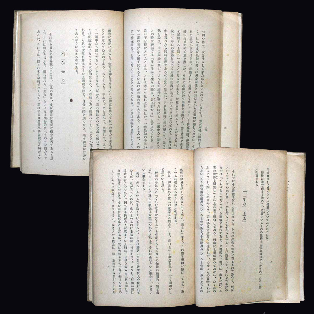 幽顕哲学入門　自己生成 生成の連續 ひかり 和魂 荒魂 核 中 核 八紘一宇 生成の階梯 惟神_二、「生む」「成る」　六、「ひかり」