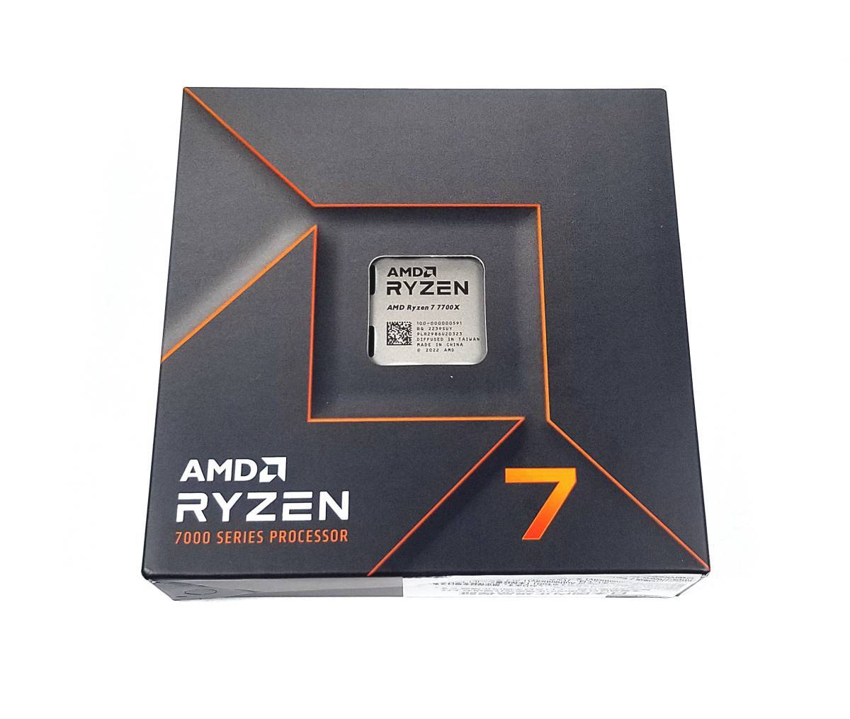 新品 AMD Ryzen 7 7700X (4.5GHz/TC:5.4GHz) BOX AM5/8C/16T/L3 32MB/TDP105W_画像1
