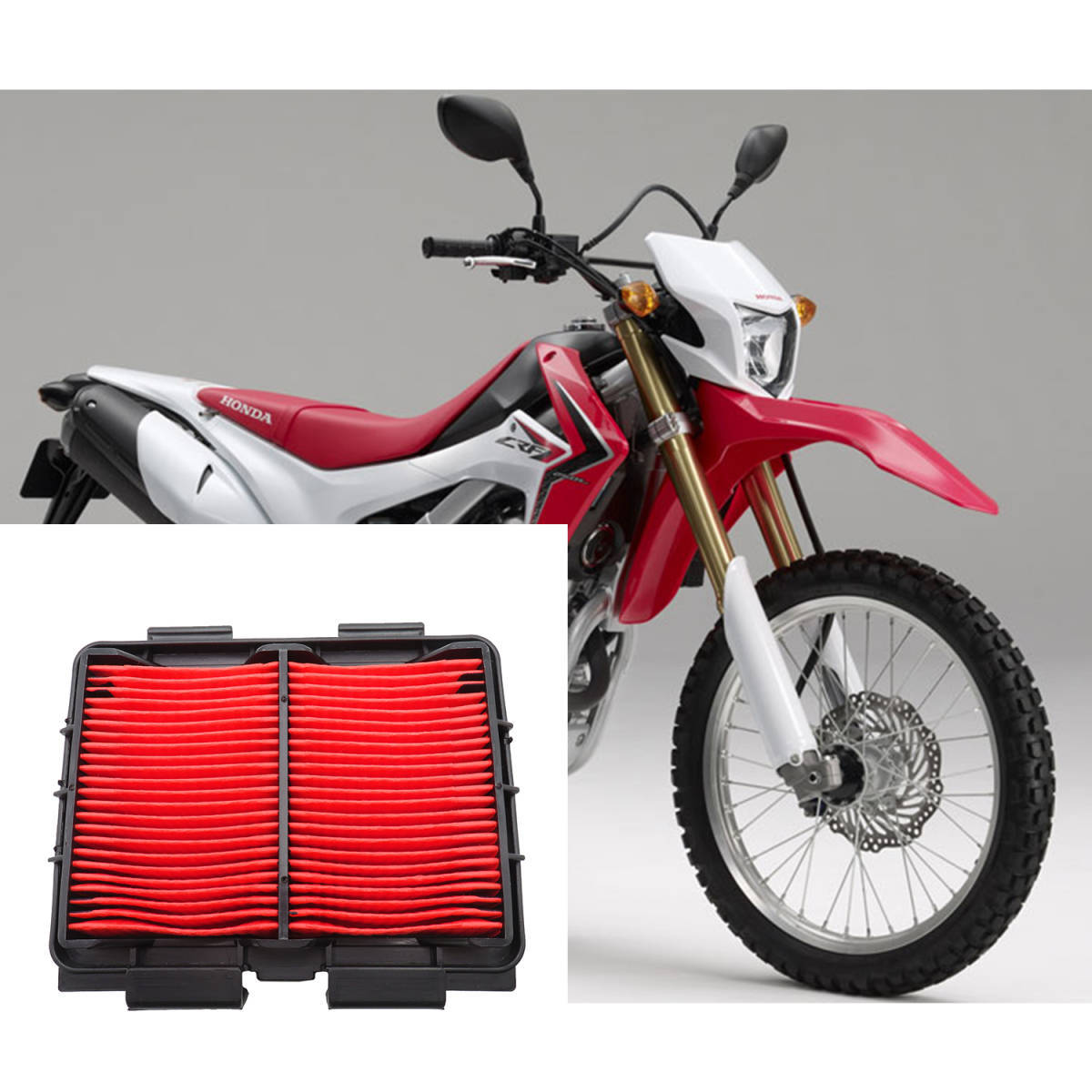 ホンダ CRF250L CRF250M (13-16) エアクリーナーエレメント エアフィルター ノーマルタイプ_画像2