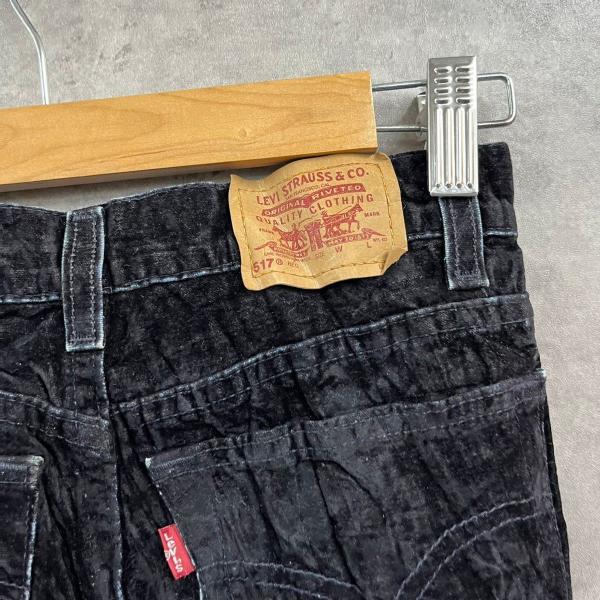 【中古】Levi's517R ブラック ジップフライ ベロアパンツ キッズ REGULAR14 実寸W25in 赤タブ 31317-7133 USA 海外輸入 古着 LK10025_画像9