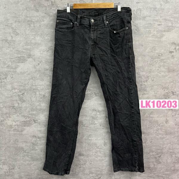 【中古】Levi's514TM ブラック ジップフライ デニムジーンズパンツ W34L30 実寸W34in 赤タブ 005140211 USA 海外輸入 古着 LK10203_画像1