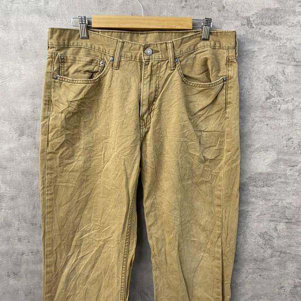 Levi's514TM ブラウン チノ カラーパンツ 白タブ 黒パッチ ジップフライ W34 L34 00514-0531 USA 海外輸入 古着 L10509_画像3