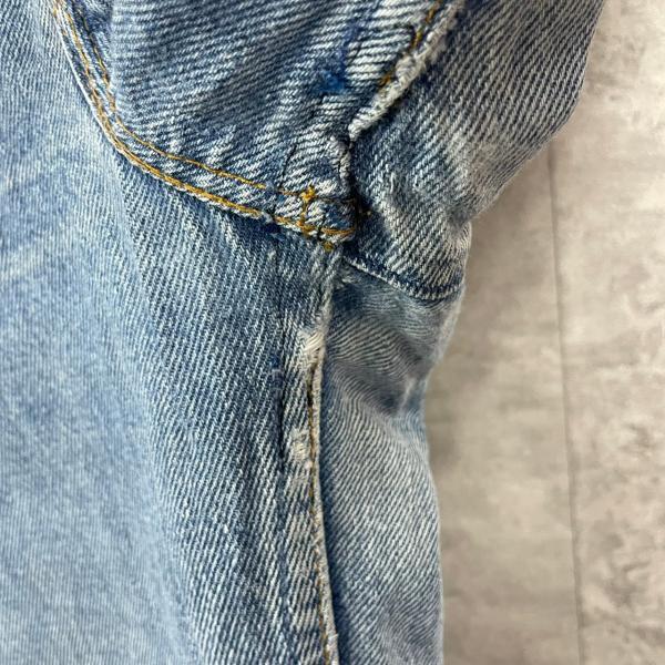 Levi's901 フランス製 ライトブルー ボタンフライ デニムジーンズパンツ W32L32 実寸W26in 赤タブ 901-0114 USA古着 L220608-N326_画像10