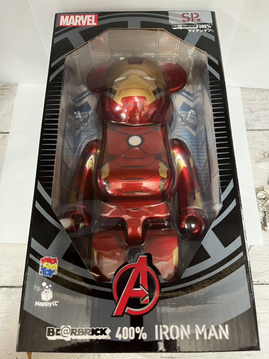 MARVEL / Happyくじ 「BE@RBRICK」2021 SP賞 BE@RBRICK 400% [アイアンマン] 新品未開封です _画像1