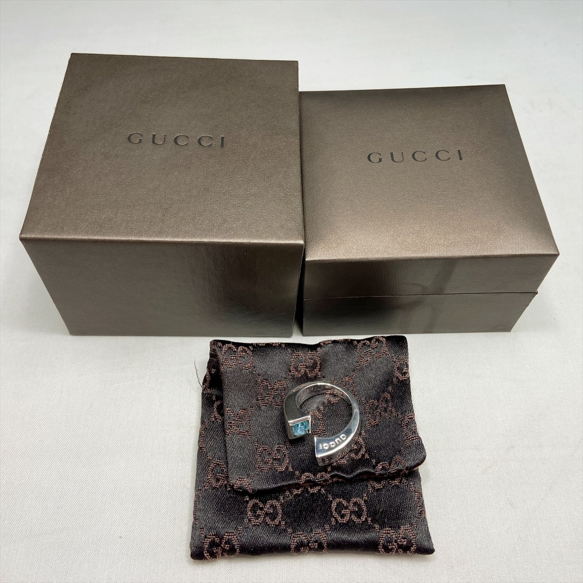 新品仕上 廃盤 希少 グッチ GUCCI ツイスト ブルートパーズ 新品仕上 廃盤 希少 グッチ GUCCI ツイスト ブルートパーズ