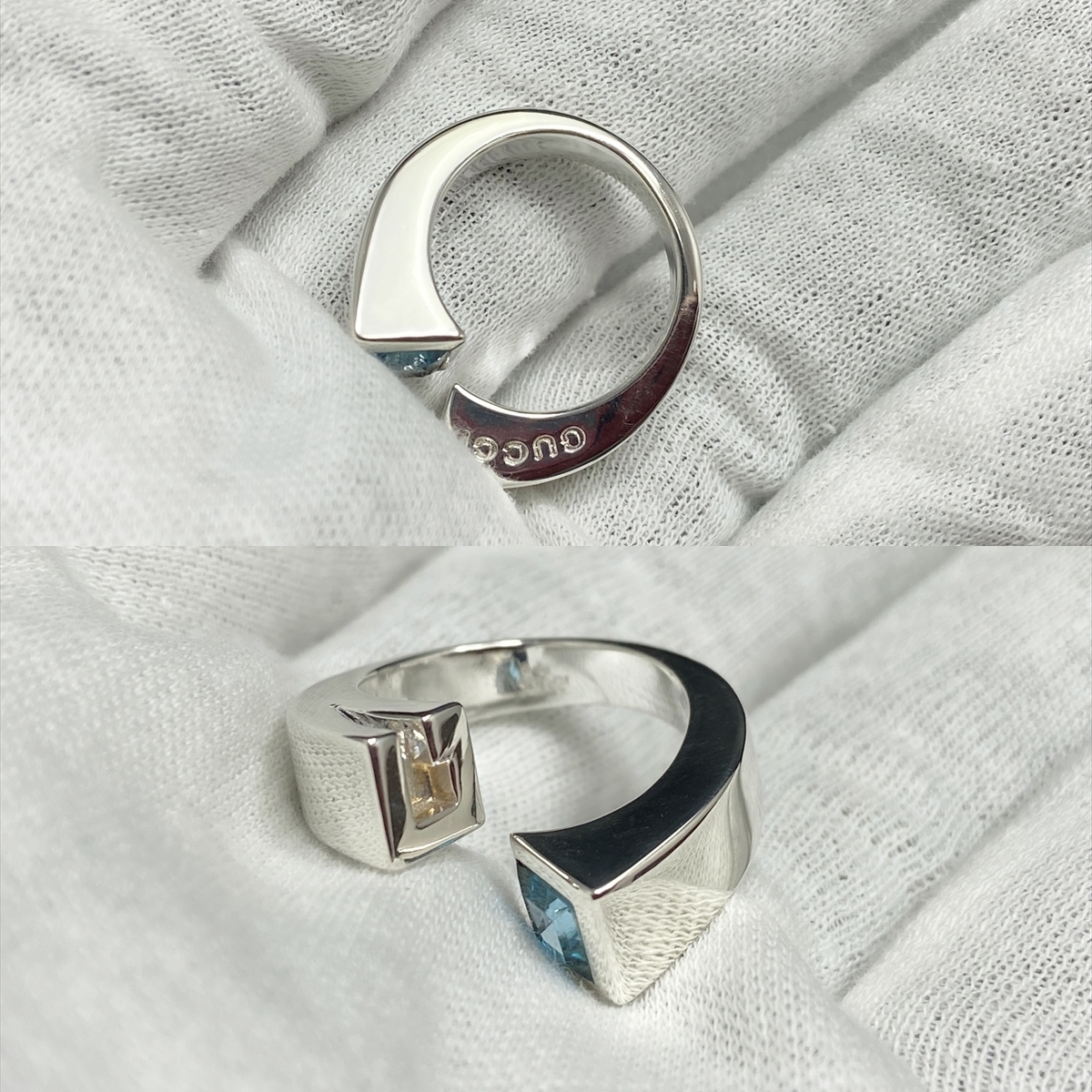 新品仕上 廃盤 希少 グッチ GUCCI ツイスト ブルートパーズ 新品仕上 廃盤 希少 グッチ GUCCI ツイスト ブルートパーズ