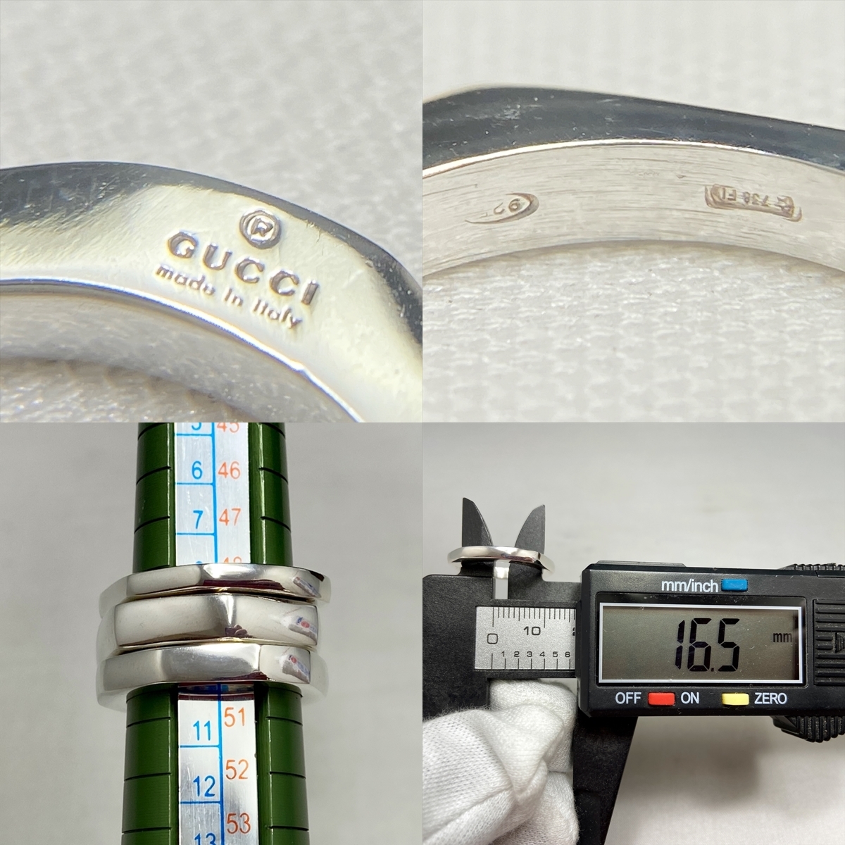 新品仕上 グッチ GUCCI 3連 ヘキサゴン トリプル リング 指輪 新品仕上 グッチ GUCCI 3連 ヘキサゴン トリプル リング 指輪