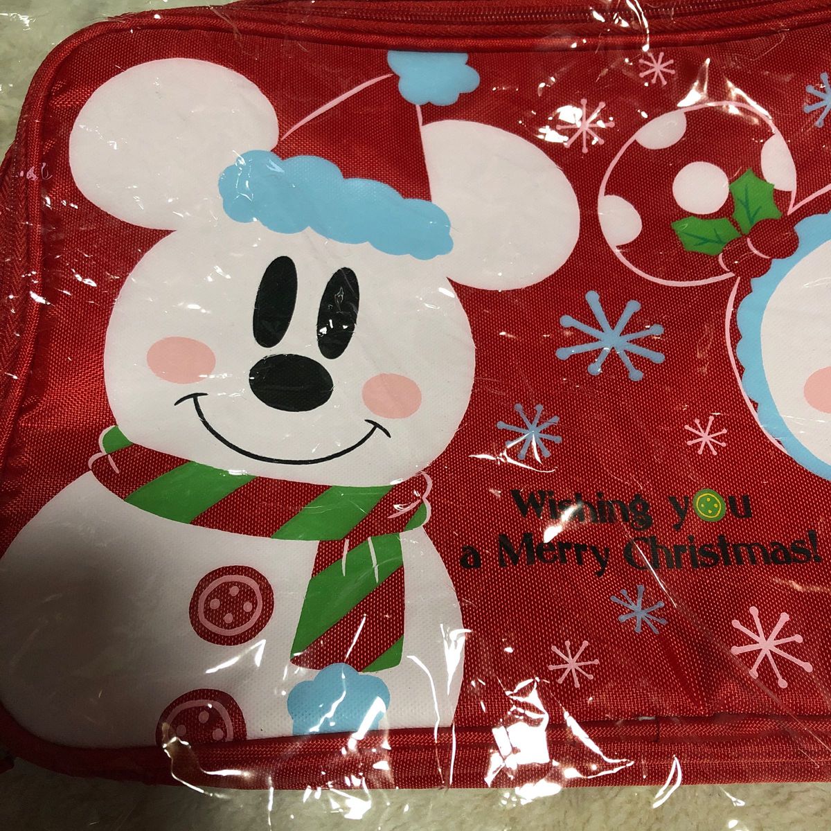 ミッキーミニー　クリスマスバッグ　パソコンバッグ　タブレットバッグ　ゲームケース　ディズニー　ミッキーマウス　ミニーマウス