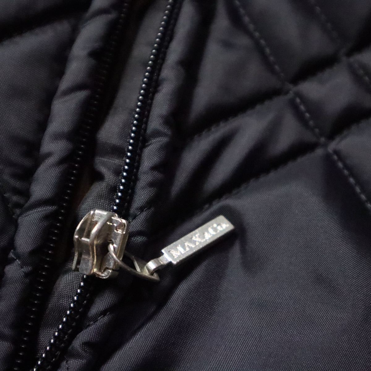 【極上の一枚】Maxmara キルティングジップジャケットmax&co. マックスマーラ マックスアンドコー ニットスリーブアクセント　定価6.8万円_画像8