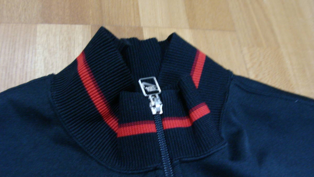 80s　NIKE　ナイキ　トラックジャケット　レトロジャージ　メンズ　XLサイズ　黒ｘ赤　ヴィンテージ　古着　刺繍ロゴ　日本製