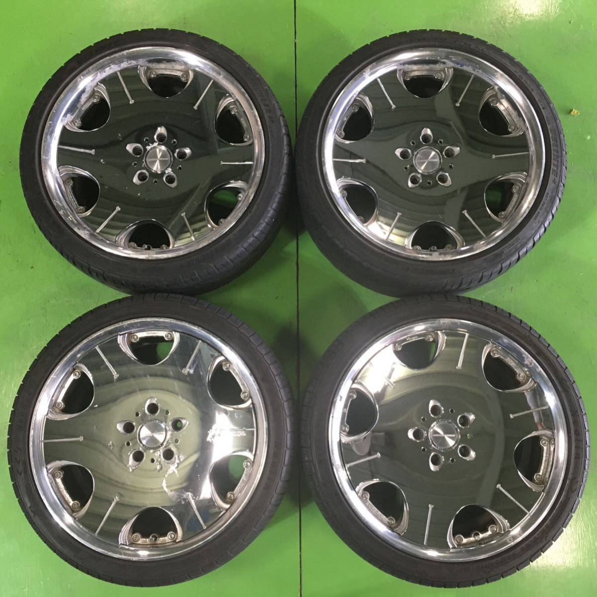 NT333 中古 RAYS レイズ ANCELTION グラッセンハイト GLASSENHEIT ホイール 19×8.5J +45 19×8.5J +26 PCD 114.3 タイヤ 245/35R19 4本_画像1