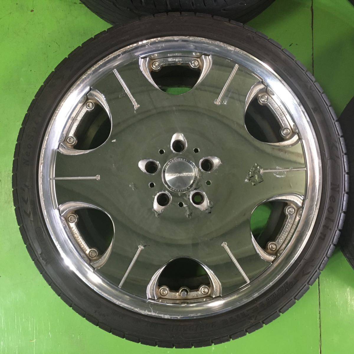 NT333 中古 RAYS レイズ ANCELTION グラッセンハイト GLASSENHEIT ホイール 19×8.5J +45 19×8.5J +26 PCD 114.3 タイヤ 245/35R19 4本_画像3