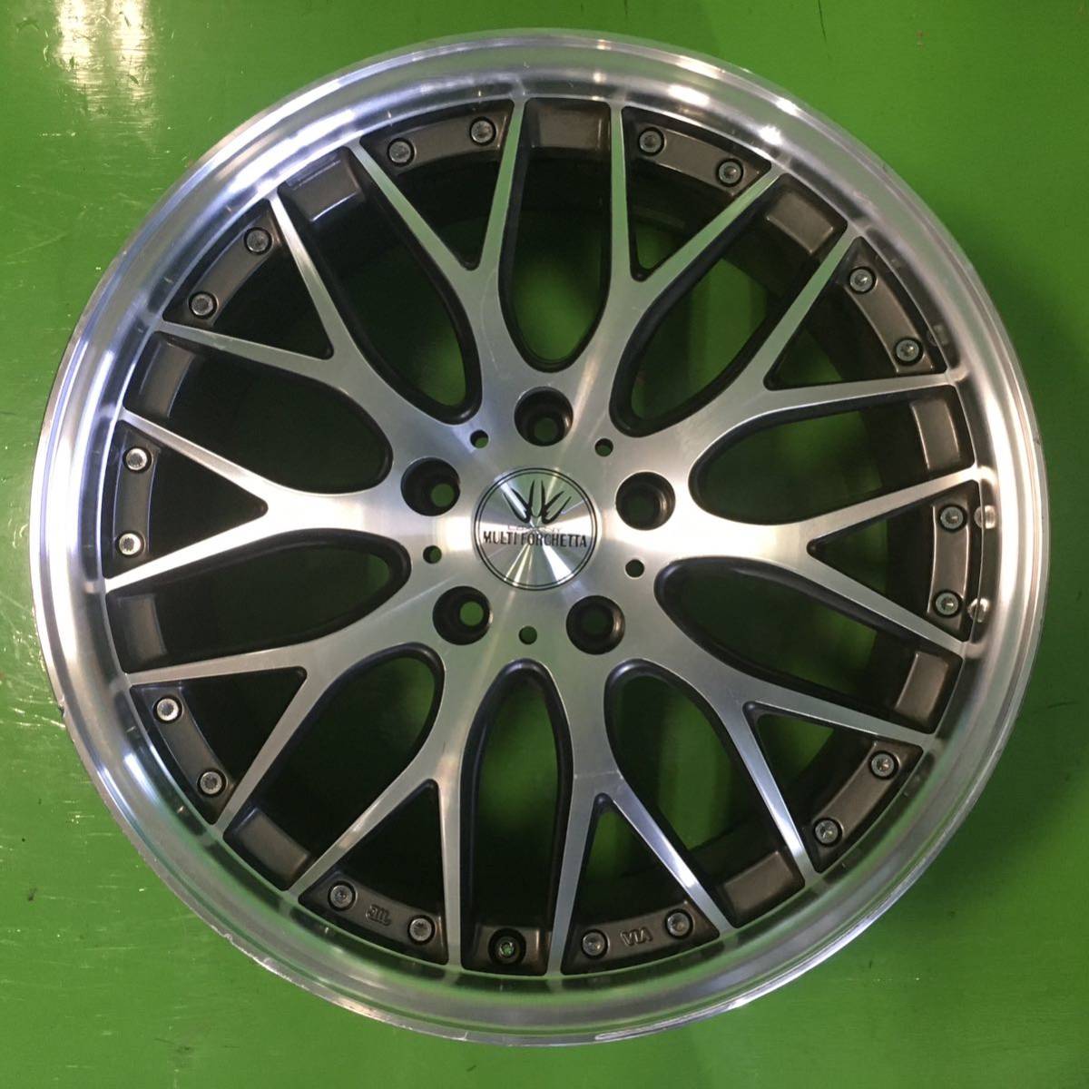 NT335 中古 632 LOXARNY MULTIFORCHETTA ロクサーニ マルチフォルケッタ ホイール 18×8J +38 PCD 114.3 【16系アリスト/30系セルシオ】の画像5