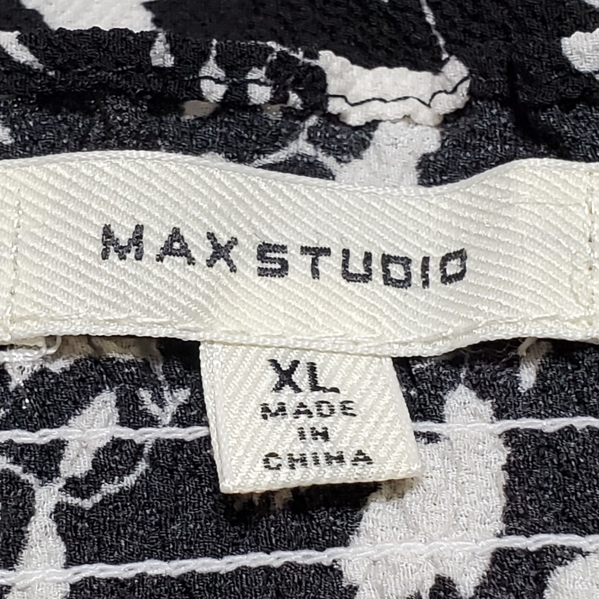 MAXSTUDIO Max Studio черный × белый flair длинная юбка размер надпись XL( примерно 3L размер соответствует )