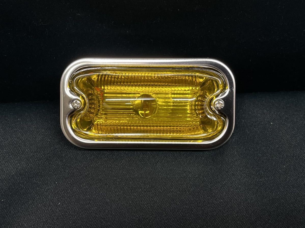 板橋用品製作所 S-80DXST 30個 イエロー 黄 角マーカー 電球式 24V6W ガラス 前開きタイプ レトロ デコトラ かまぼこ 車高灯の画像2