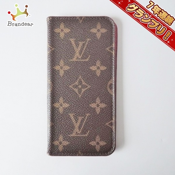 ルイヴィトン LOUIS VUITTON 携帯電話ケース M63444 IPHONEXフォリオ モノグラム・キャンバス ローズ iPhoneケース BC4187 財布 モノグラム_画像1