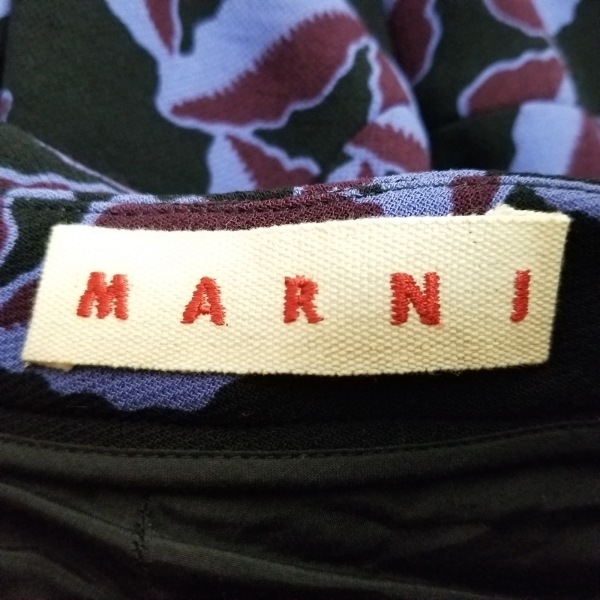 マルニ MARNI ミニスカート サイズ38 S - ダークネイビー×パープル×ボルドー レディース ボトムス_画像3