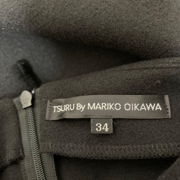 ツルバイマリコオイカワ TSURU BY MARIKO OIKAWA サイズ34 S - 黒 レディース 長袖/ロング ワンピース_画像3