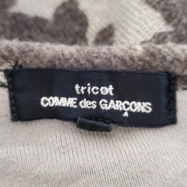 トリココムデギャルソン tricot COMMEdesGARCONS 七分袖カットソー サイズM - グレー×ライトグレー レディース トップス_画像3