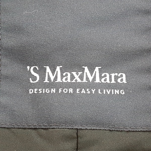 マックスマーラ S Max Mara サイズJ 44 - 黒×ベージュ レディース ノースリーブ/ジップアップ/秋/冬 美品 コート_画像3