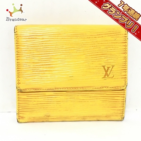 ルイヴィトン LOUIS VUITTON Wホック財布 M63489 ポルトモネビエカルトクレディ ジョーヌ MI0924 財布 エピ_画像1