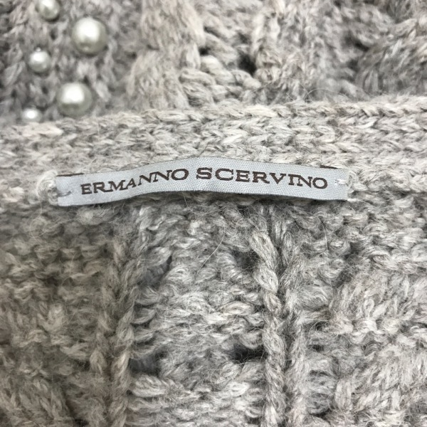 エルマノシェルビーノ ERMANNO SCERVINO カーディガン サイズ38 M - グレー レディース 長袖/パール トップス_画像3