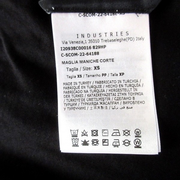 モンクレール MONCLER 半袖Tシャツ サイズXS MAGLIA MANICHE CORTE 黒×白 レディース クルーネック/ロゴ刺繍 トップス_画像5