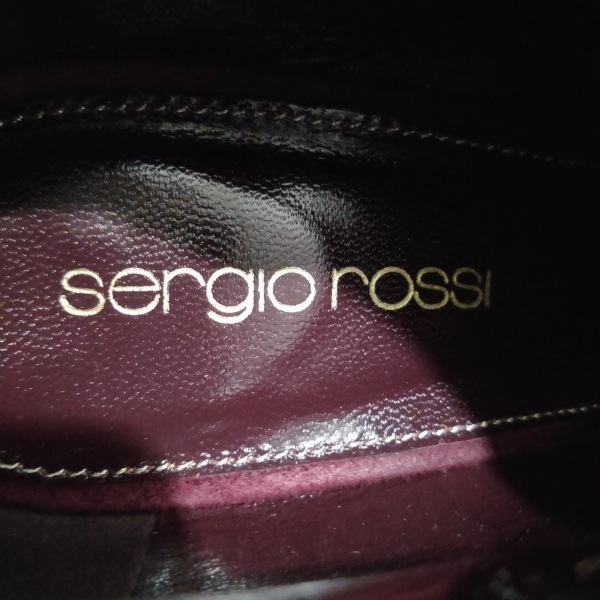 セルジオロッシ sergio rossi ブーティ 36 - スエード ボルドー レディース 靴_画像6
