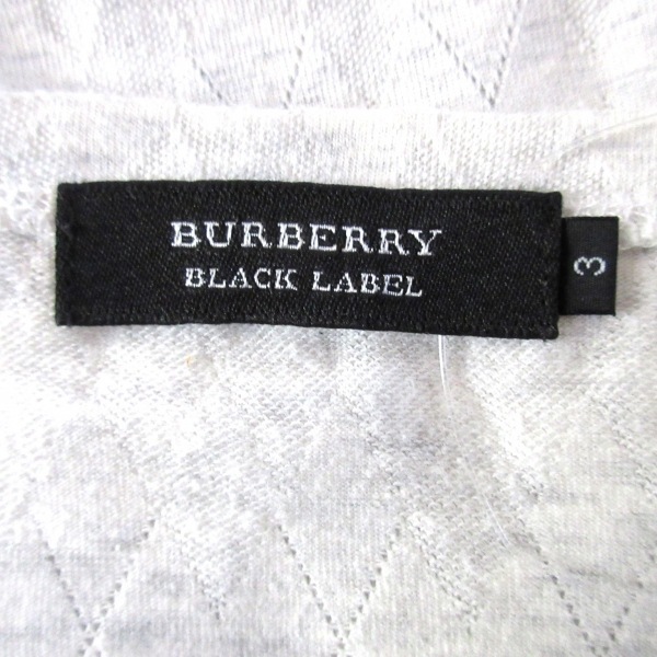 バーバリーブラックレーベル Burberry Black Label 長袖カットソー サイズ3 L - ライトグレー メンズ Vネック/アーガイル柄 トップス_画像3