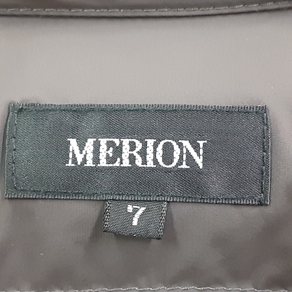 メリオン MERION ダウンコート サイズ7 S - ダークブラウン レディース 長袖/冬 コート_画像3