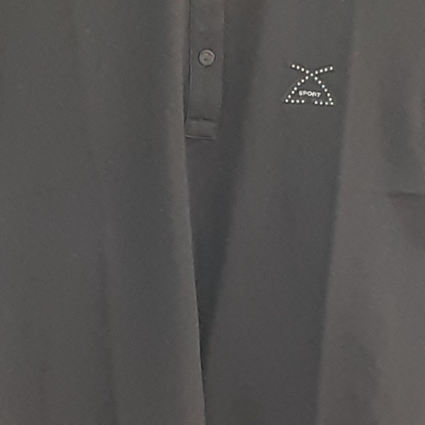 re владелец -ru спорт LEONARD SPORT рубашка-поло с коротким рукавом размер 40 M - чёрный женский стразы tops 