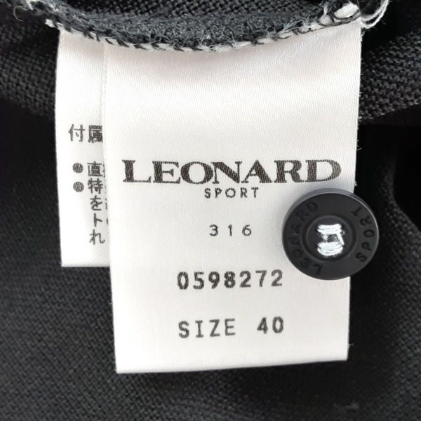 レオナールスポーツ LEONARD SPORT 半袖ポロシャツ サイズ40 M - 黒 レディース ラインストーン トップス_画像5