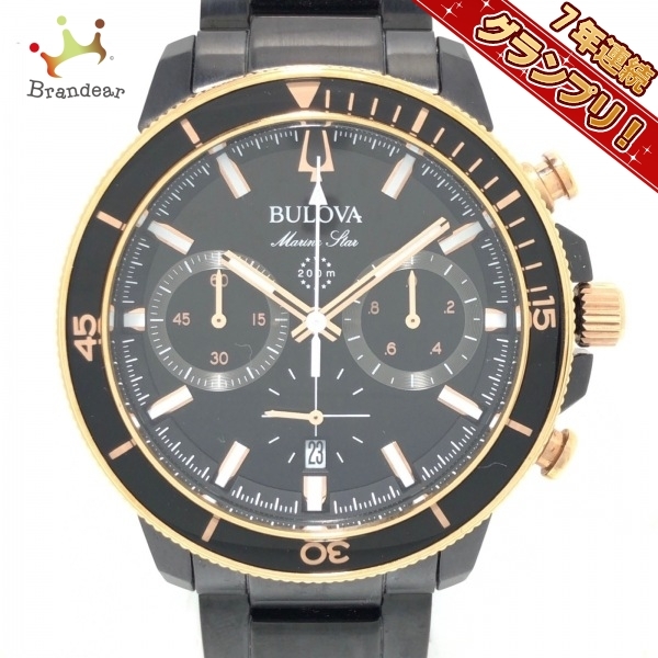 Bulova(ブローバ) 腕時計 マリンスター 98B302 メンズ クロノグラフ 黒