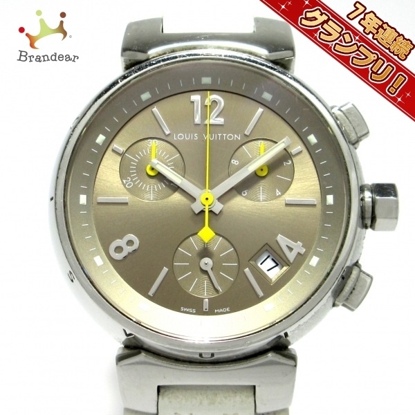 LOUIS VUITTON(ヴィトン) 腕時計 タンブール Q1322 レディース クロノグラフ ブラウン