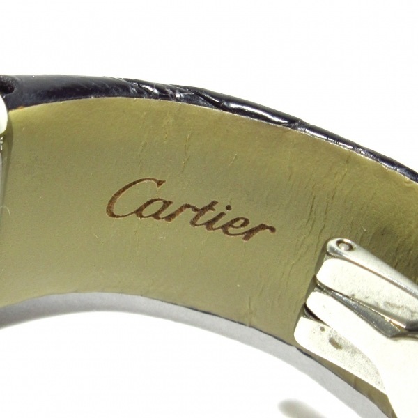 Cartier(カルティエ) 腕時計 デクラレーション WT000830 レディース 革ベルト/K18YG×チタン/ダイヤモンド シルバー_画像9