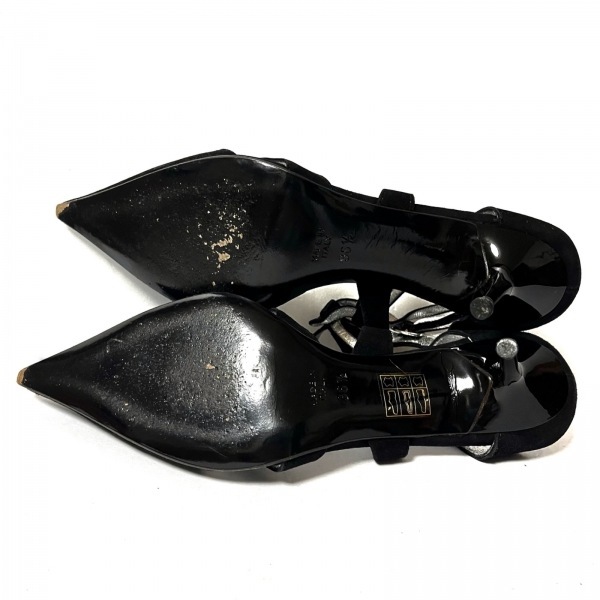  Rene Caovilla RENE CAOVILLA sandals 36 1/2 -n back black lady's shoes 